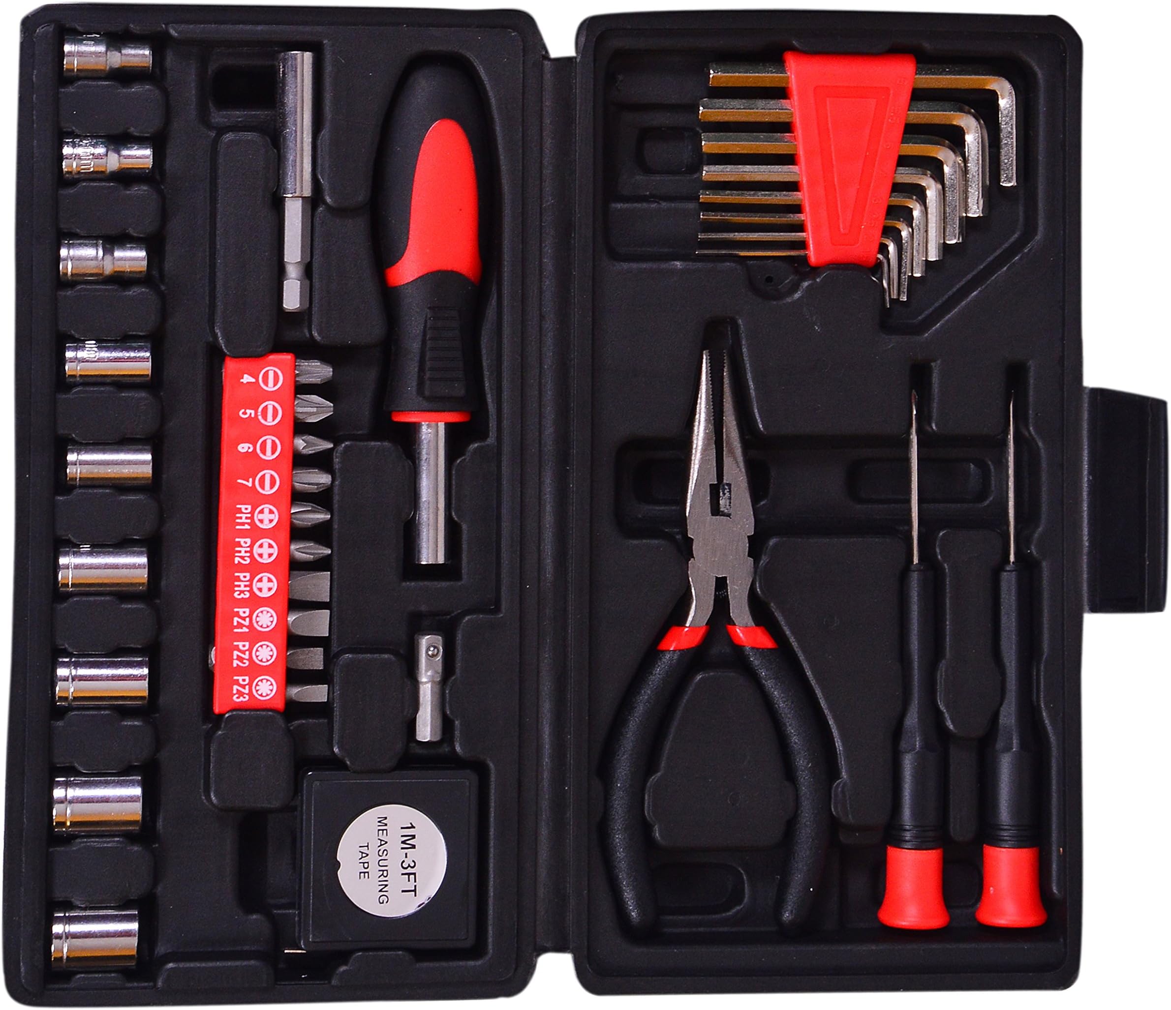 Visko ST9252A Hand Tool Set (Red, 35-Pieces, Standard)