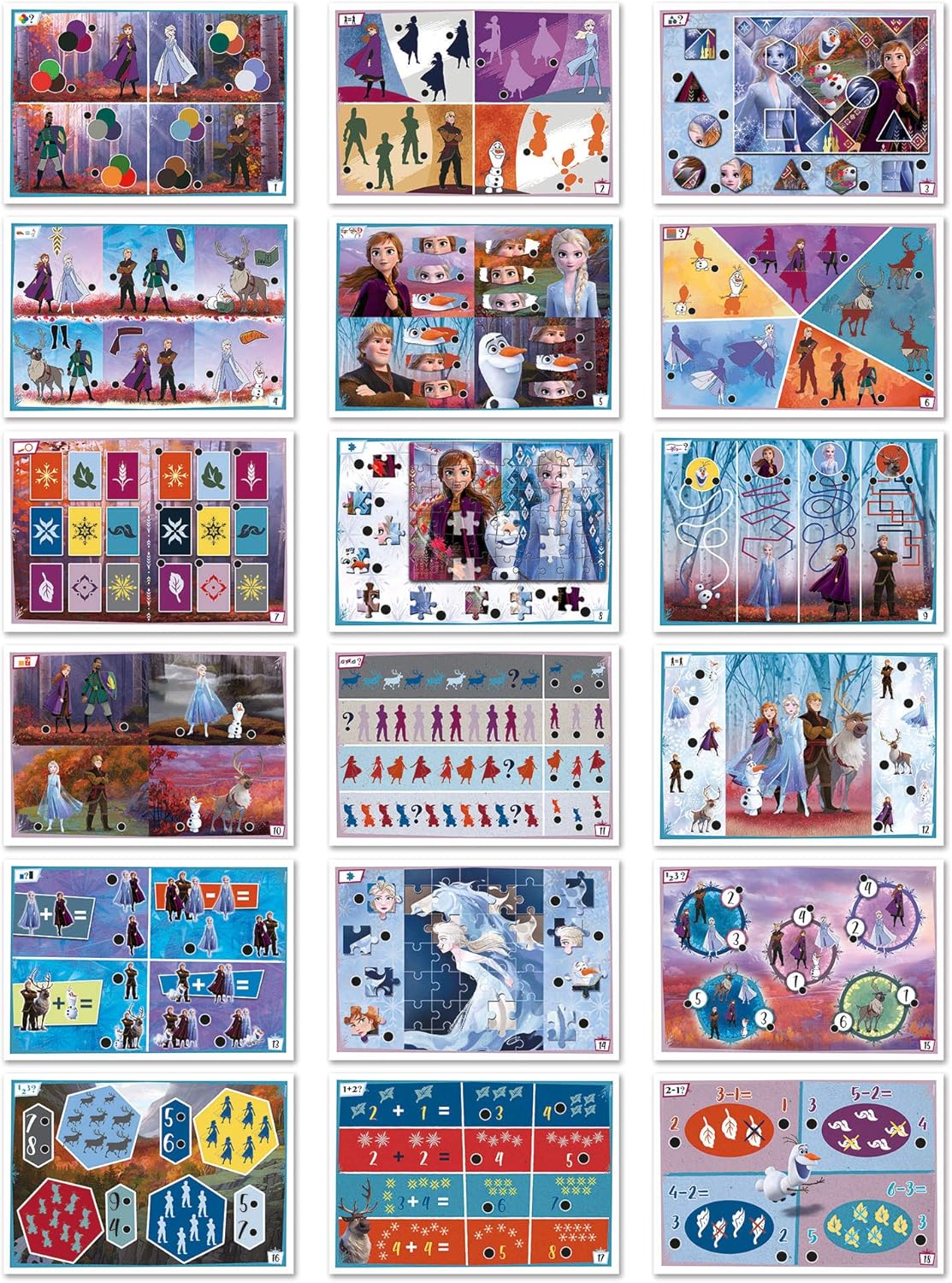 Clementoni Puzzle Game Travel Quiz Frozen 2 Multi-Coloured
