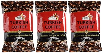 Elite Turkish Coffee Roasted and Ground 3.5 Ounce 3 Pack