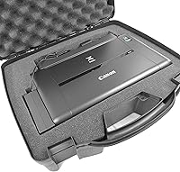 Vista 4 de CASEMATIX Estuche de viaje para impresora compatible con Canon PIXMA TR150 iP110 Impresora portátil inalámbrica y accesorios, solo funda