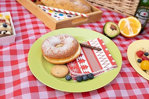 Vista 52 de POSATE Platos de plástico desechables, 60 unidades, 30 platos llanos resistentes de 10.25 pulgadas y 30 platos de postre de 7.5 pulgadas para Rosado