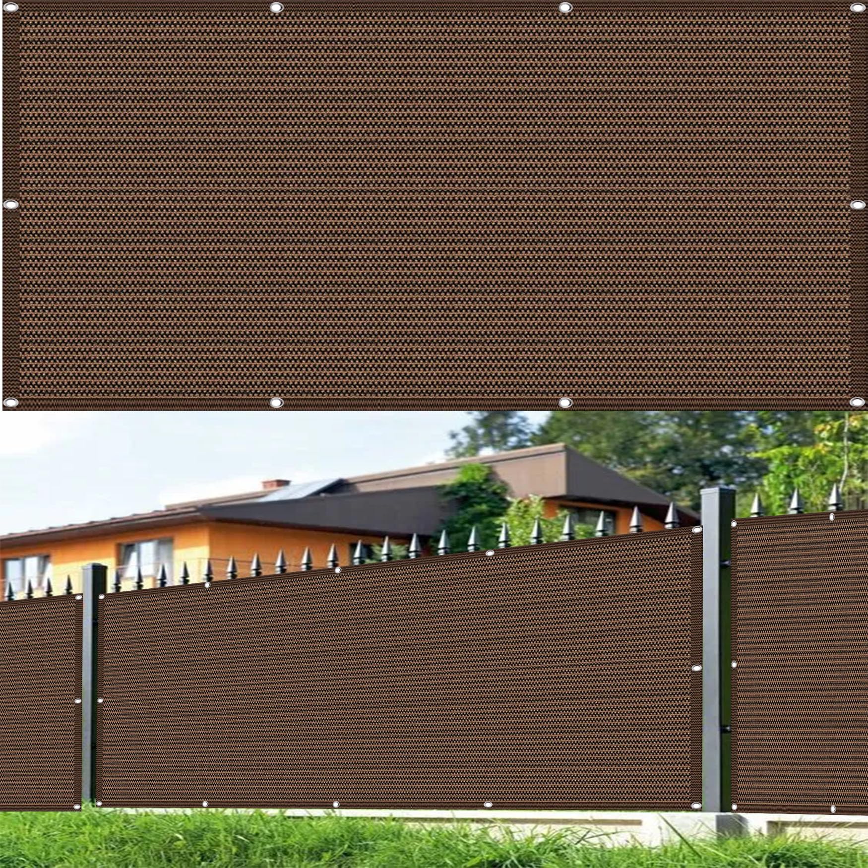 Brise vue balcon marron idéal pour piscine et lieu de fête