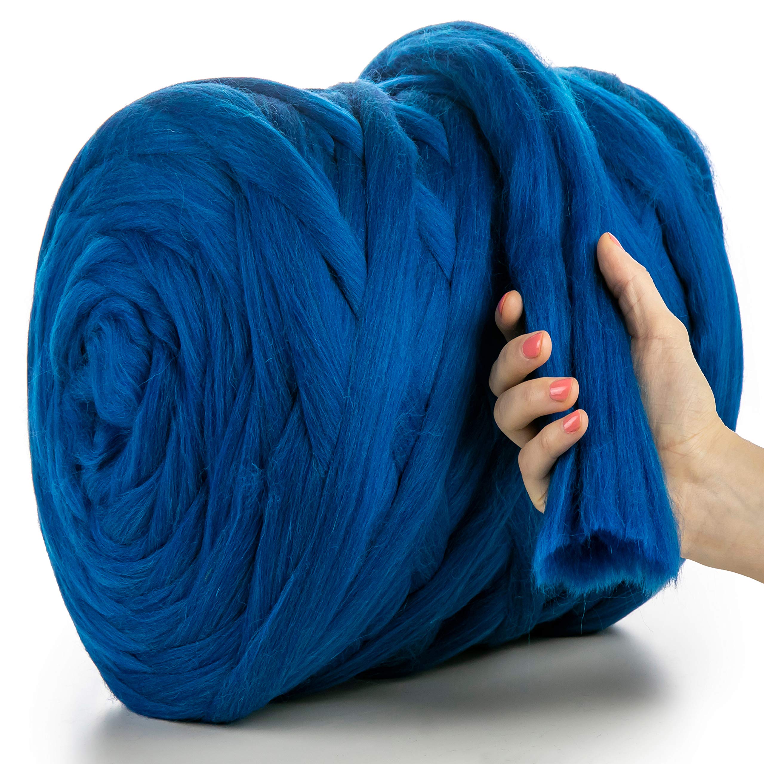 MeriWoolArt® 100% Merino Wool Yarn XXL, Super Chunky 4-5 cm Thick Wool for Roving Needle & Wet Felting