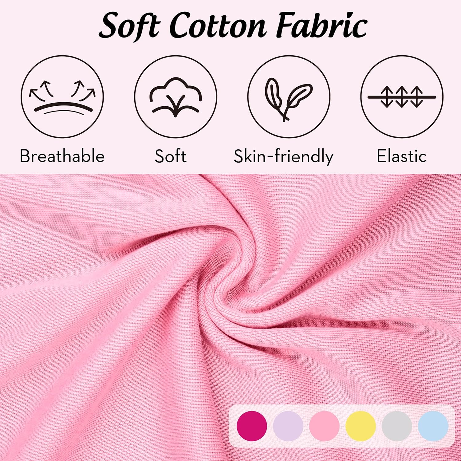 FEQO 6 Pack Toddler Girls Short Sleeve T Shirts Cotton Tees Summer Tops T-Shirt for Toddlers 2-5 Years - Image 4