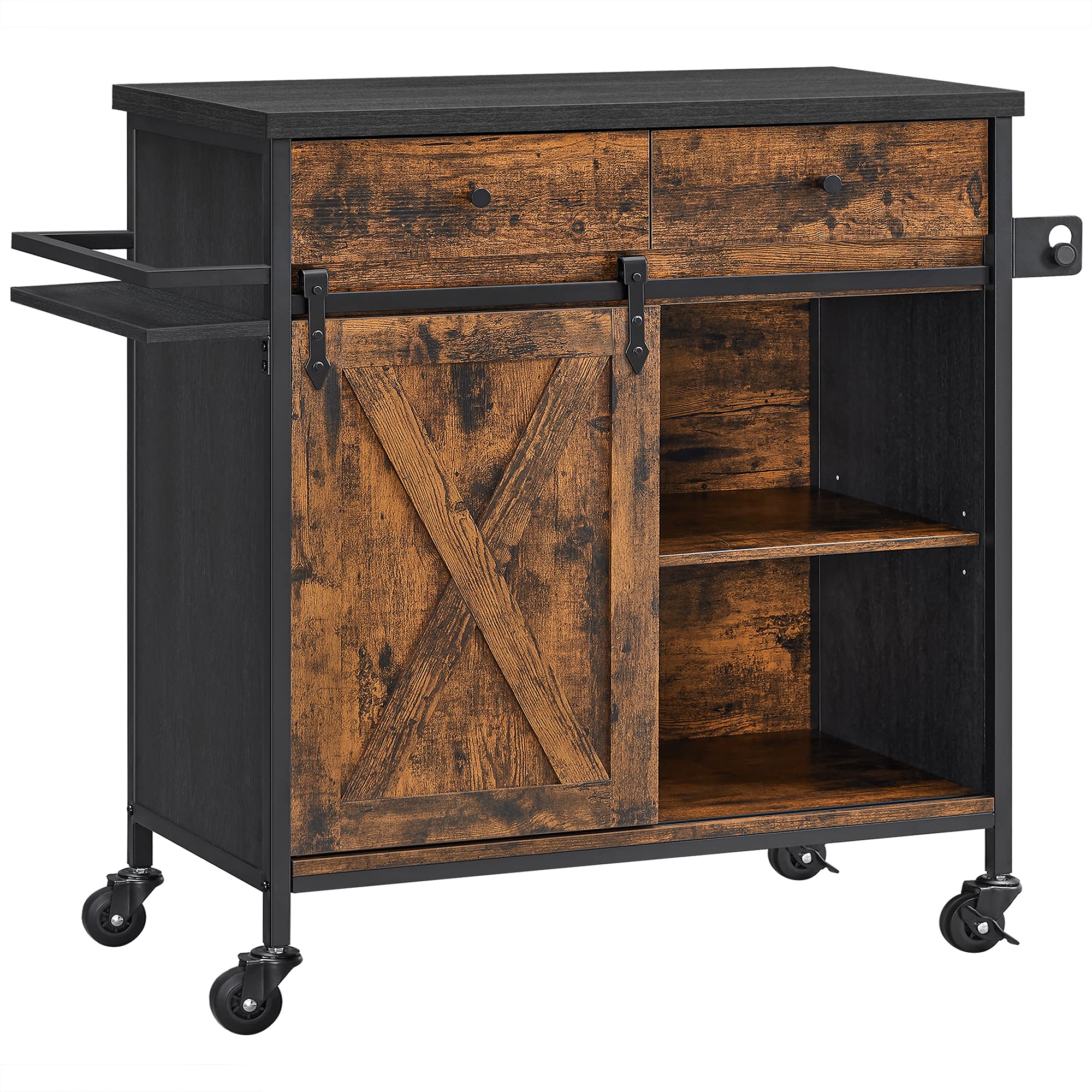 Buy VASAGLE Kitchen Island Cart, Storage with Removable Towel