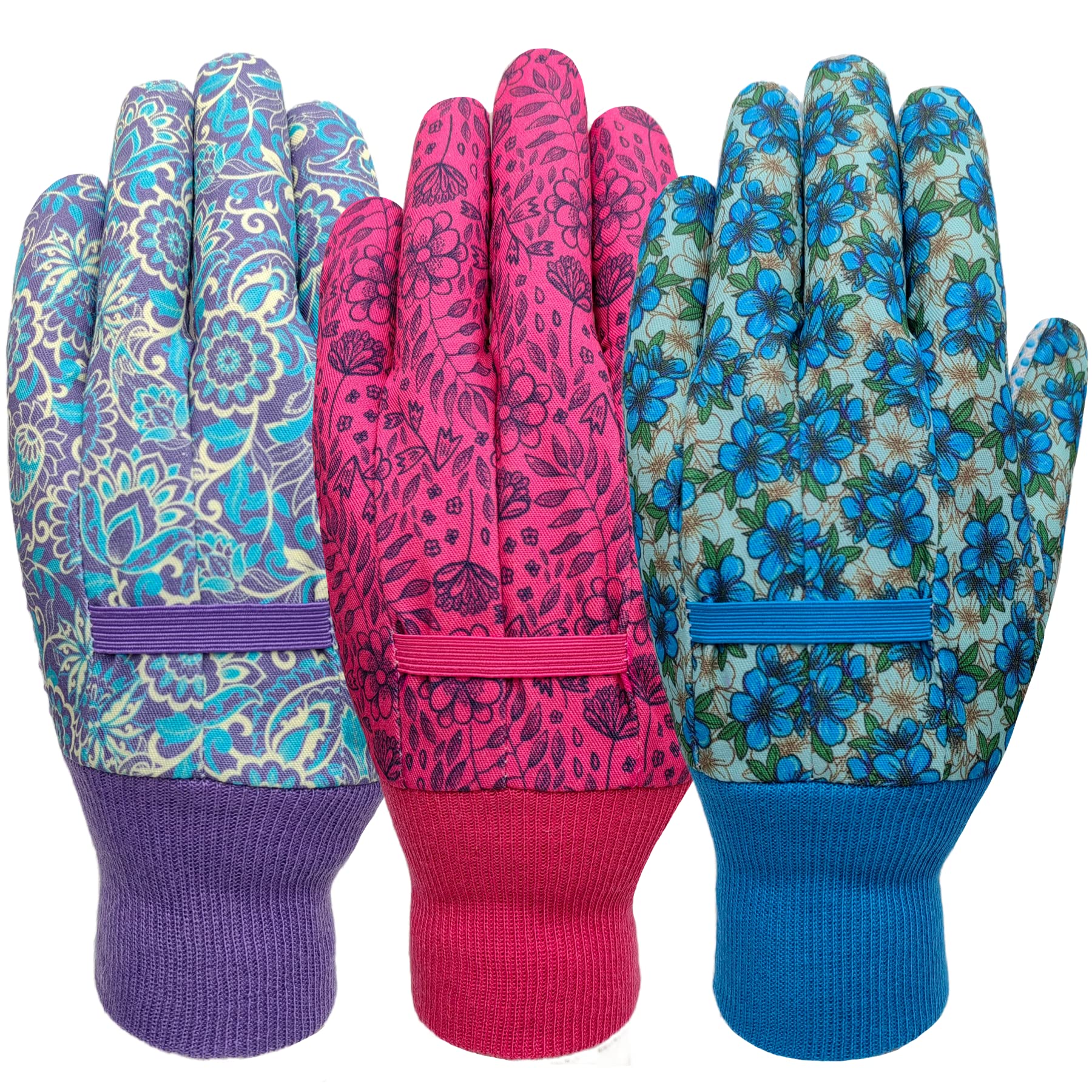 JUMPHIGH Garden Gloves for Women, Floral Gardening Gloves Ladies Soft Breathable Yard Work Glove Light Working Gloves