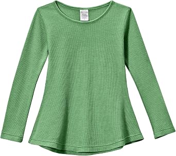 City Threads Big Girls Thermal Long Sleeve Tunic Shirt Tee Dress for School Party Play, Elf, 16