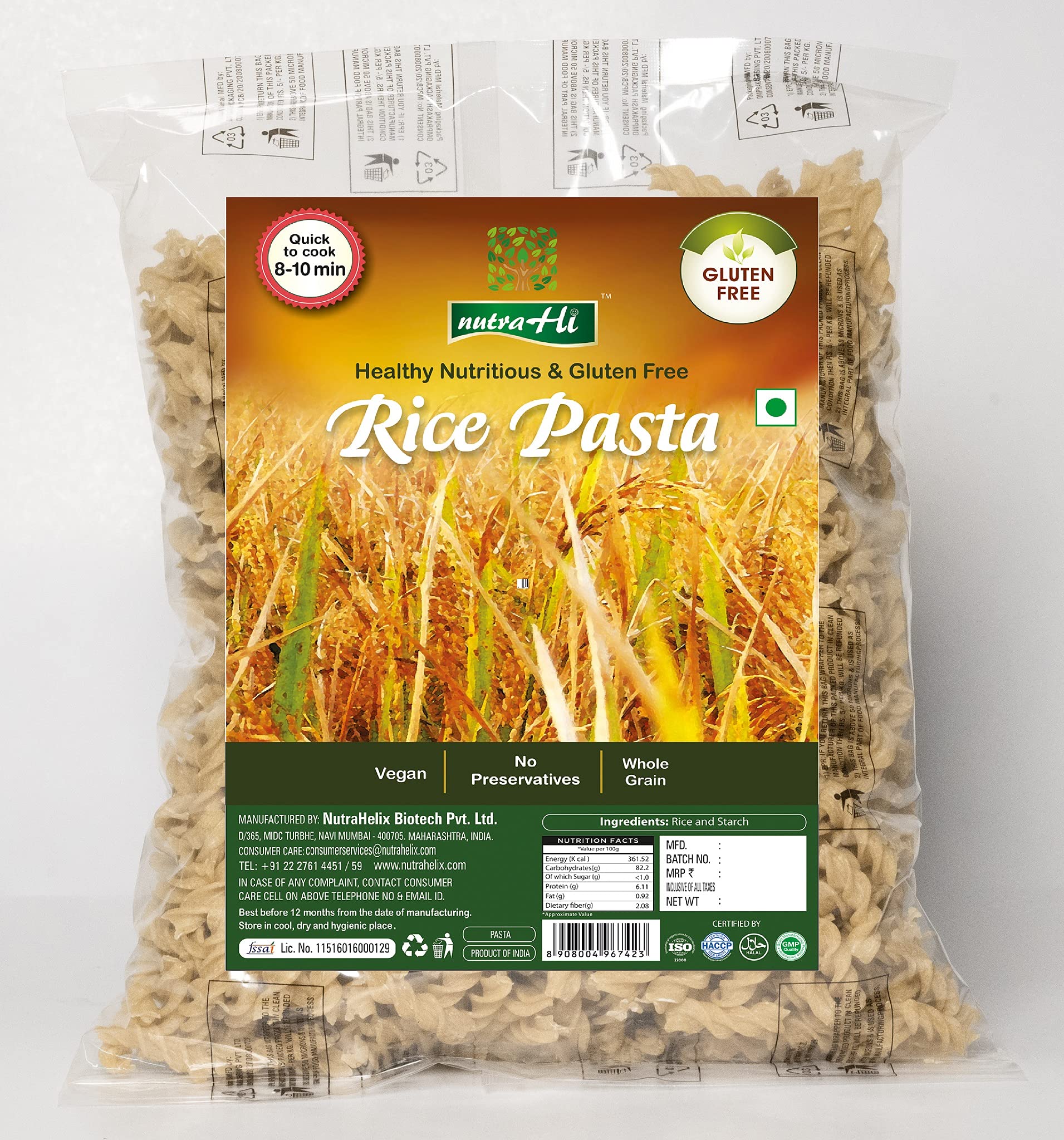 NutraHi Rice Pasta Gluten Free 1Kg (B09GVNFDTQ) Amazon Price History, Amazon Price Tracker