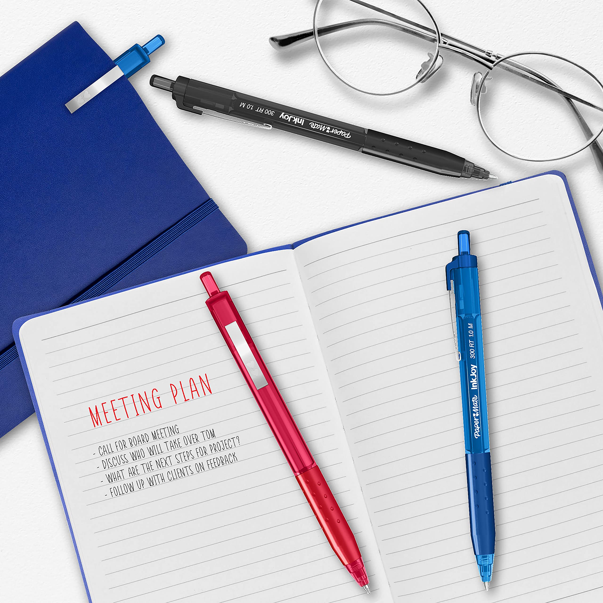 Paper Mate InkJoy 300RT Retractable Ballpoint Pens, Blue, 1 count (Pack of 8) - Image 4