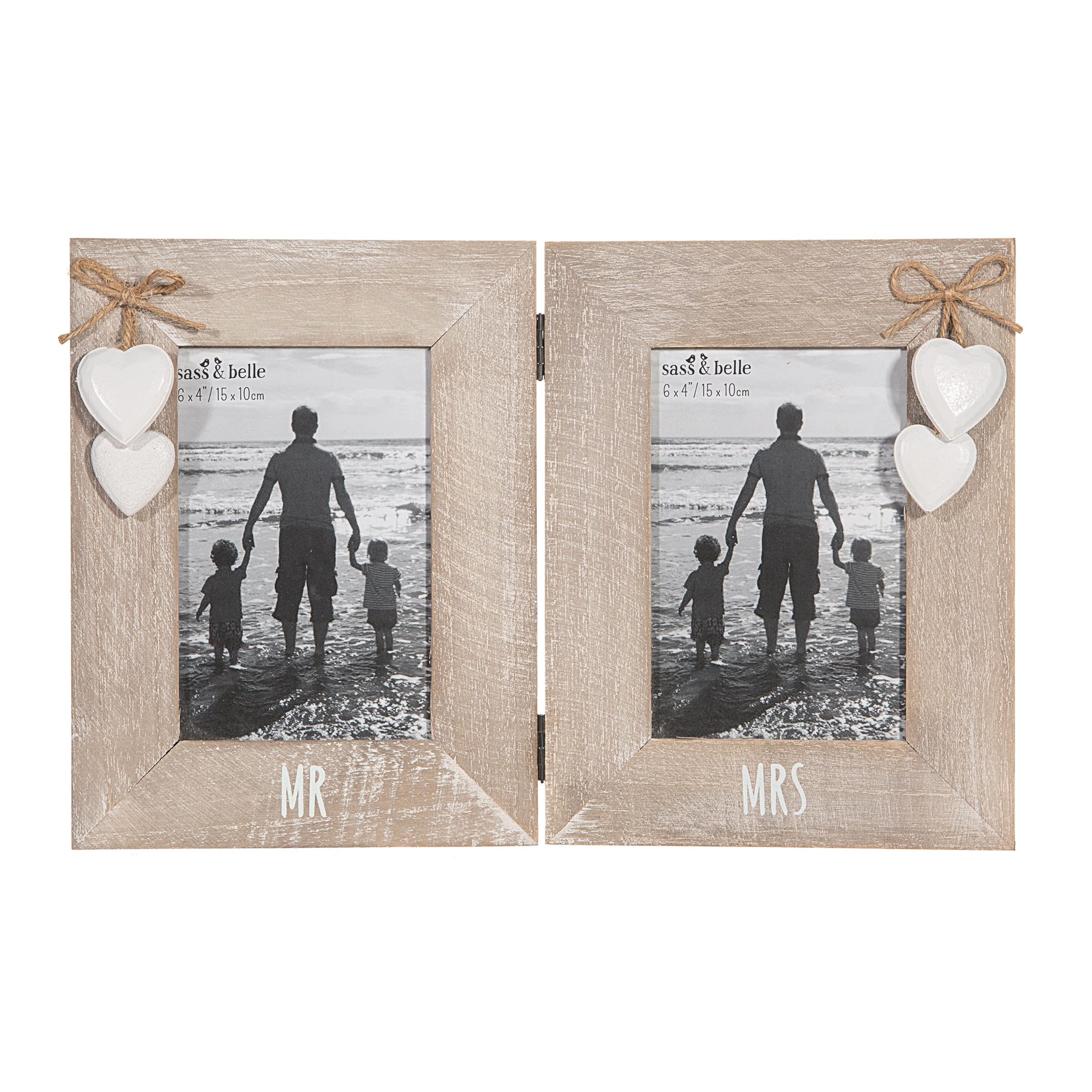 Sass & Belle Light Brown Mr And Mrs Double Frame