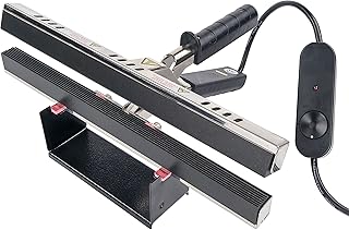 12" Portable Hand Crimper Sealer Constant Heat For Poly or Mylar/Foil Bags, Black - KF-300CS-110V