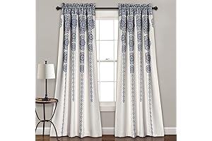 Lush Decor Mandala Moroccan Style Stripe Window Curtains for Bedroom