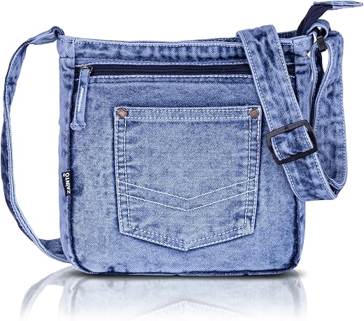 ZAINTO Denim Sling Bag for Women | Stylish Small Crossbody Bag | Premium Denim Material with Adjustable Strap, Lightweight...