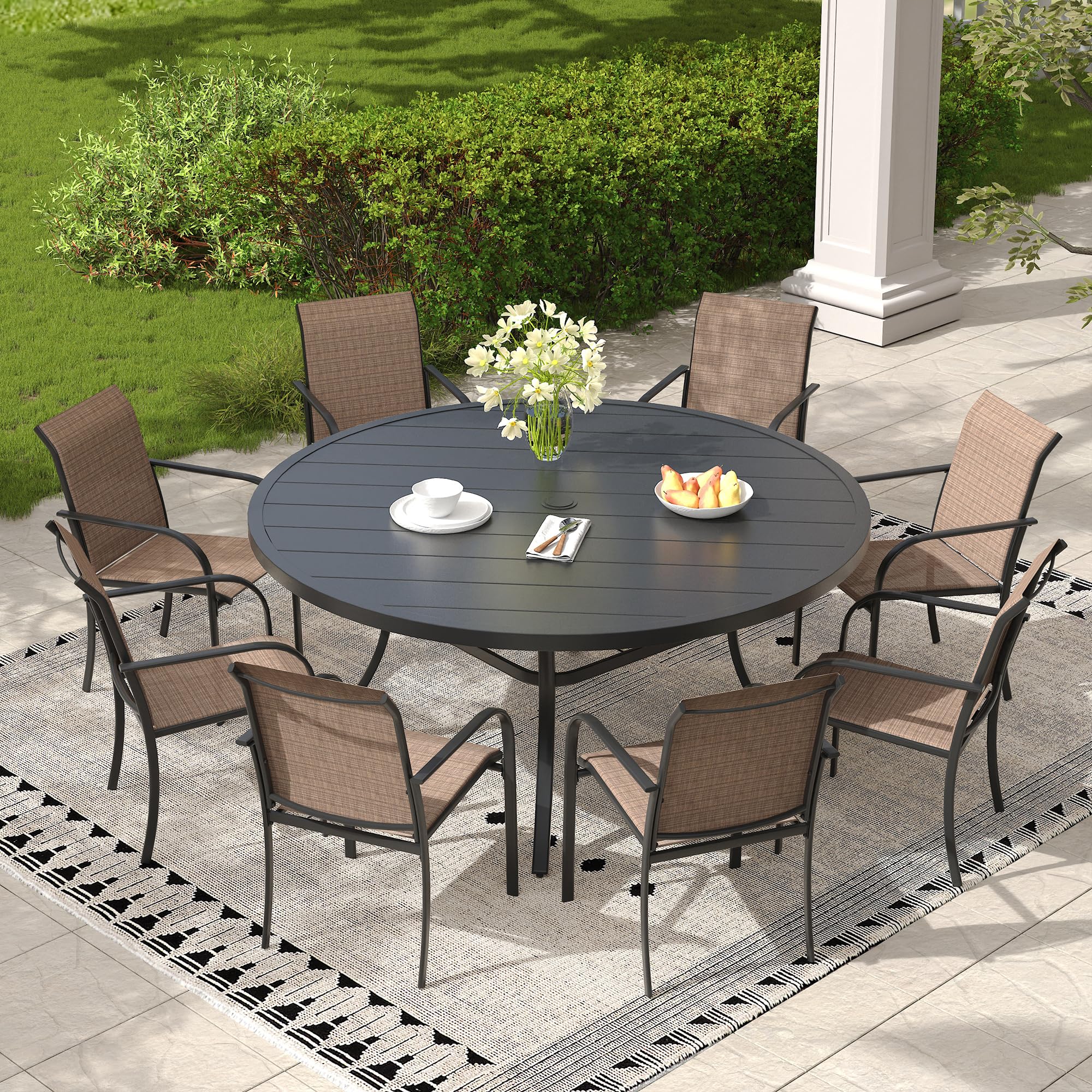 ARKOST Patio Table and Chairs Set for 8