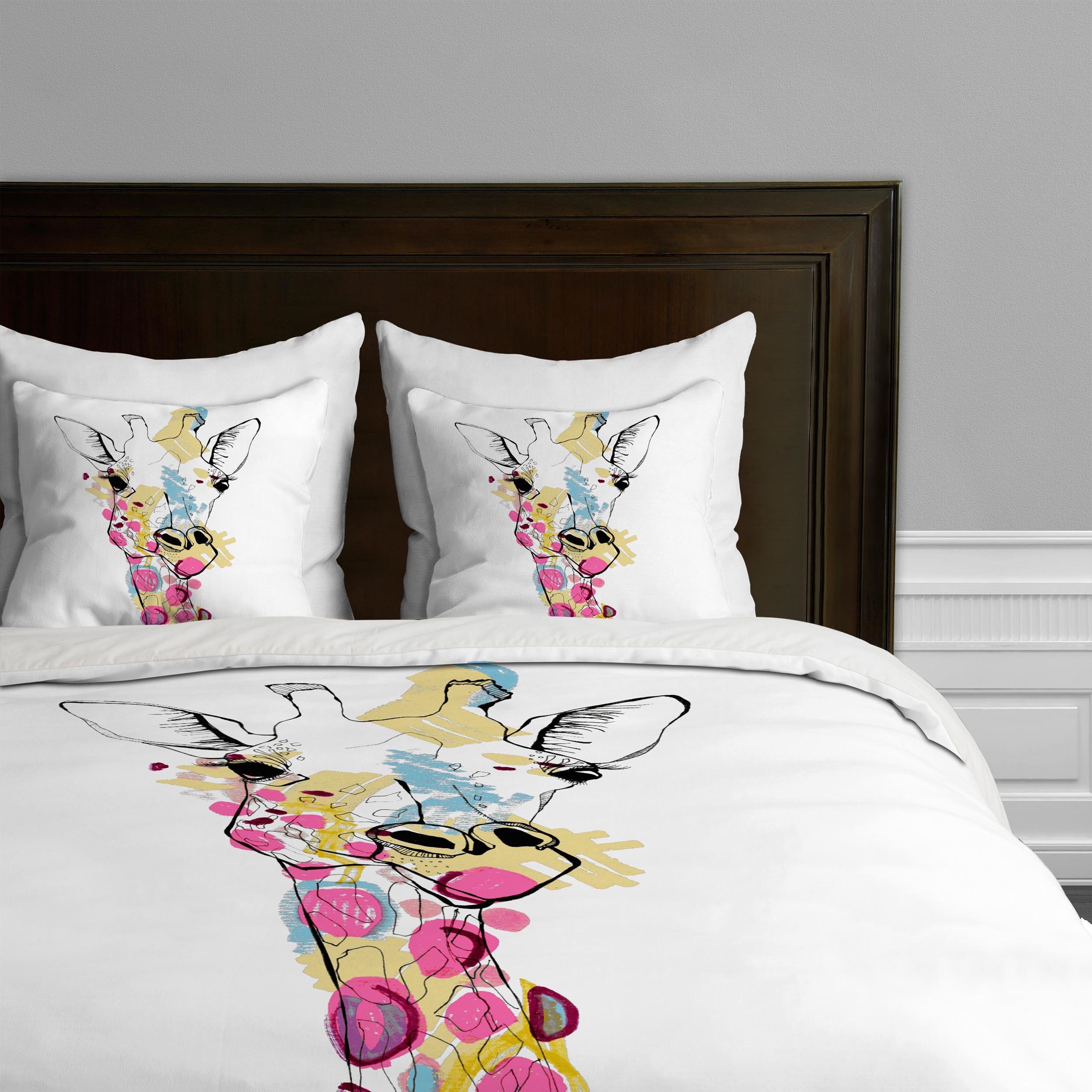 Deny DesignsCasey Rogers Giraffe Color Duvet Cover, Queen