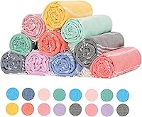 Vista 9 de Paquete de 2 toallas de playa turcas de algodón, toalla de natación compacta de gran tamaño, sin arena, de secado rápido, fina, liquidación, lujo