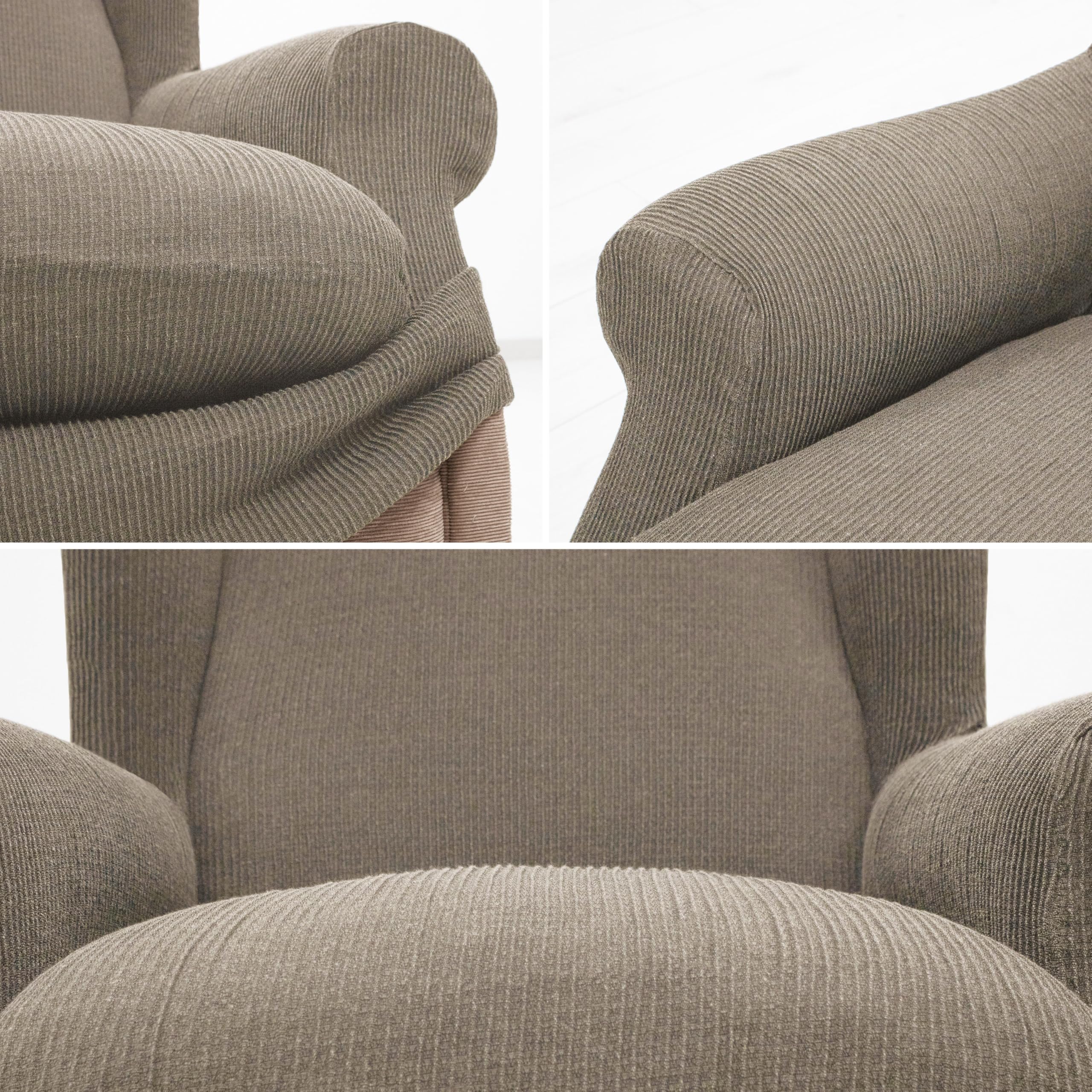 FAVERTI® Housse de Fauteuil à Oreilles élastique de 70 à 100 cm | Modèle Reale | Lin | Housse réglable pour Fauteuil à Oreilles Universelle | Protecteur de qualité en Tissu Jacquard Toucher Coton