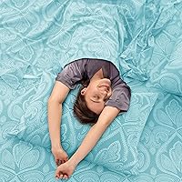 Vista 6 de LDC LUX Décor Colección - Juego de sábanas para cama de tamaño individual con estampado de cachemira – 4 piezas de sábanas de microfibra ultra