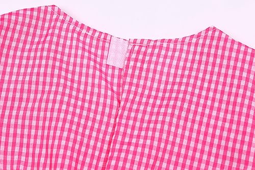 Miniatura 6 de Disfraz de vaquera para niñas, vestido de vaquera occidental de Halloween con sombrero de vaquero rosa