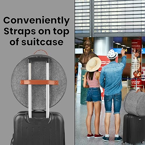 Miniatura 7 de Caja de almacenamiento para sombreros, apilable de ala redonda, organizador de sombreros para armario, cajas de viaje para mujeres, organizador