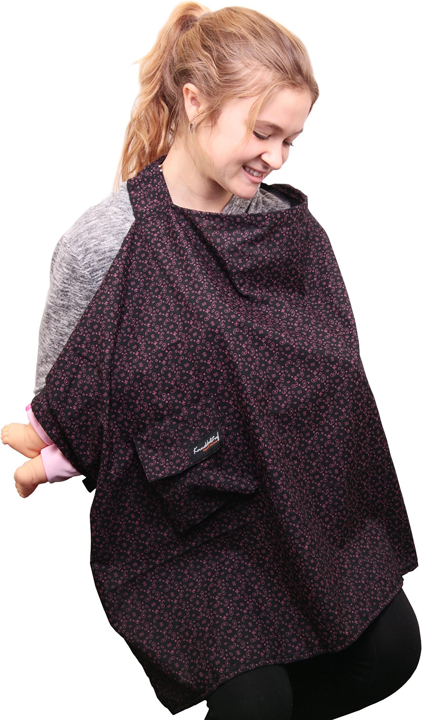 Knuddelstuff 'Bedford' Privacy Nursing Breastfeeding Cover Up Apron Blanket - Adjustable - Velcro Storage Pocket