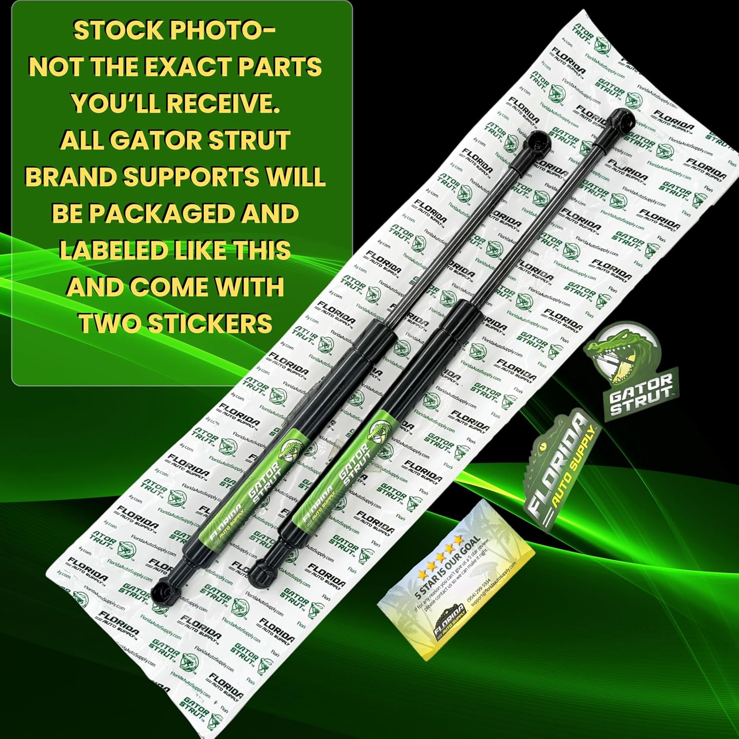 2 Hood Lift Supports Kit with Fender Bolts + M8x1.25mm Tap Compatible with: 2005-2010 Chrysler 300, 2006-2010 Dodge Charger, 2005-2008 Dodge Magnum - Gas Spring by Florida Auto: FAS-702-2