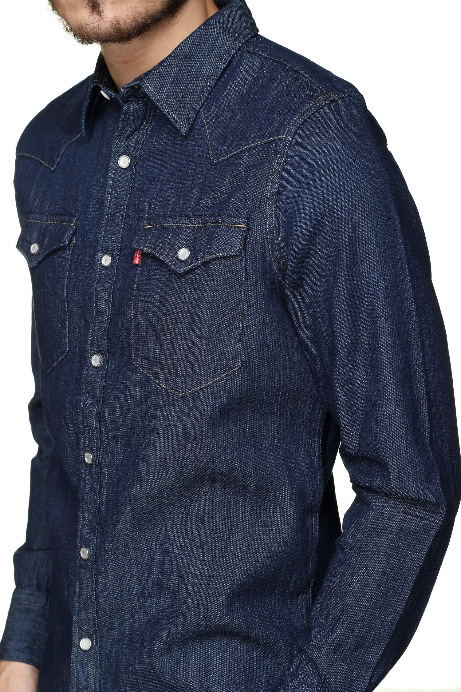 Levi's Mężczyźni Barstow Western Standard Shirt, Indigo Rinse, XL