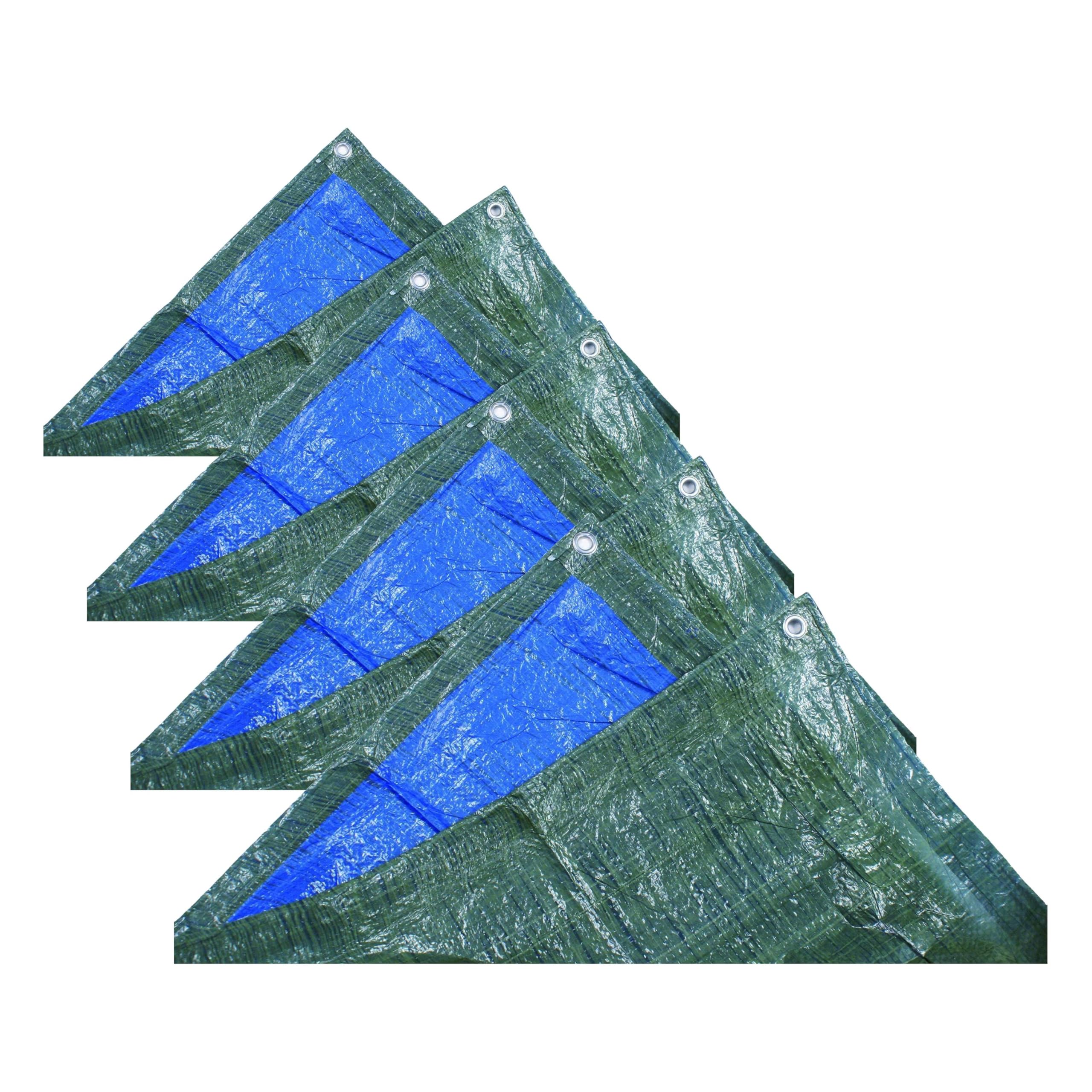 Bâche légère de protection TEC HIT 890150 4x5m 68g/m² coloris bleu vert lot de 4