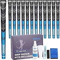 Vista 11 de Geoleap Golf Grips Set of 13- Grips with Tapes and Grips with All Repair Kits for Choice,Hybrid Golf Club Grips All Weather Contral, High Feedback &