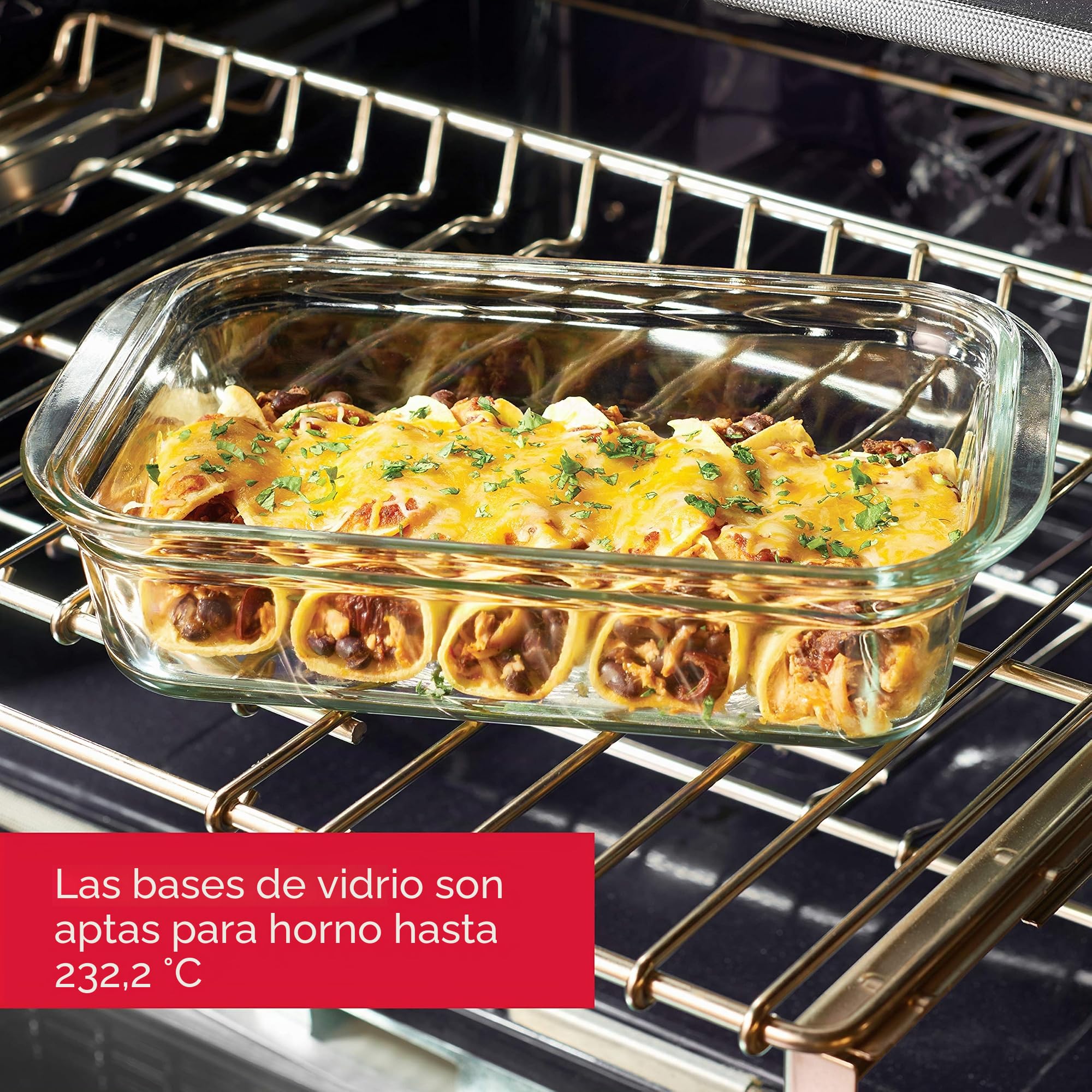 Rubbermaid Brilliance - Juego de 4 recipientes de vidrio para alimentos con tapas (8 piezas en total), sin BPA y a prueba de fugas, mediano, transparente
