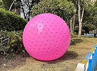 Vista 5 de Pelota de masaje sensorial grande para niños, 33.5 pulgadas, 3.1 libras, pelota de ejercicio inflable rosa para niños pequeños, bolas inflables
