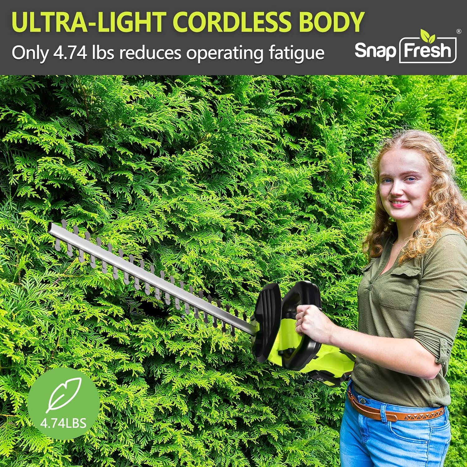 review SnapFresh 20V Cordless Hedge Trimmer - 22