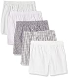 Men's Woven Cotton Boxer Short Underwear (Available in Big &Tall), Pack of 5