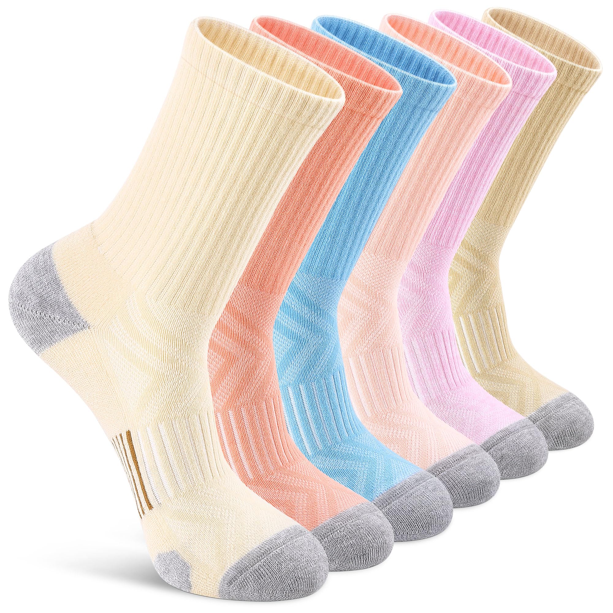 Felicigeely Running Crew Socks Cushion Breathable Athletic