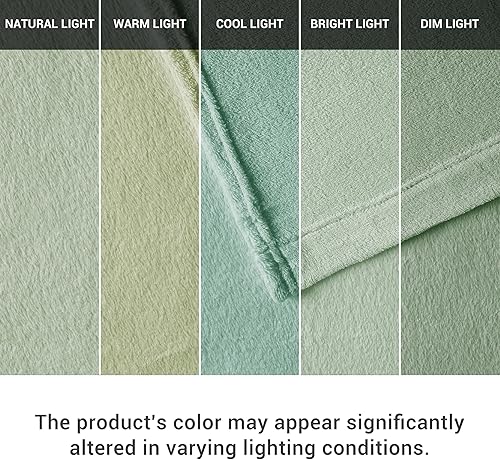 Miniatura 8 de True North by Sleep Philosophy Juego de sábanas de felpa tamaño matrimonial, color sólido, sábanas cálidas y suaves, bolsillo ajustable para