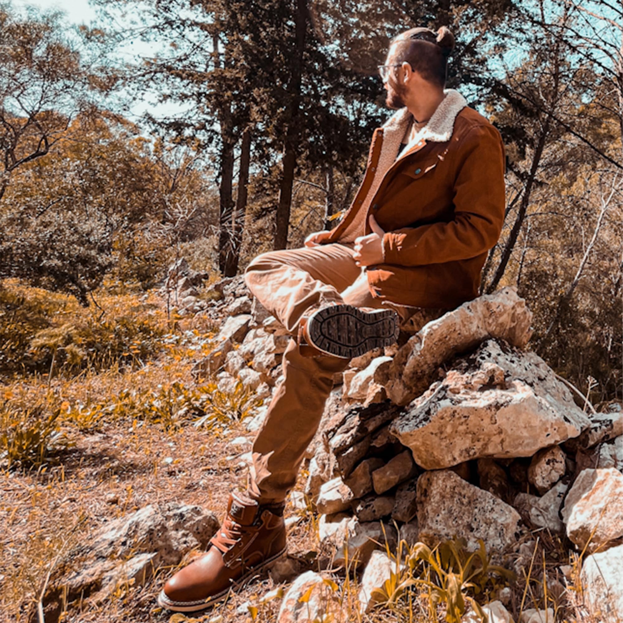 ARRIGO BELLO Botas Hombre Invierno Botines Senderismo Nieve Cálido Antideslizante Trekking Zapatos Talla 41-46