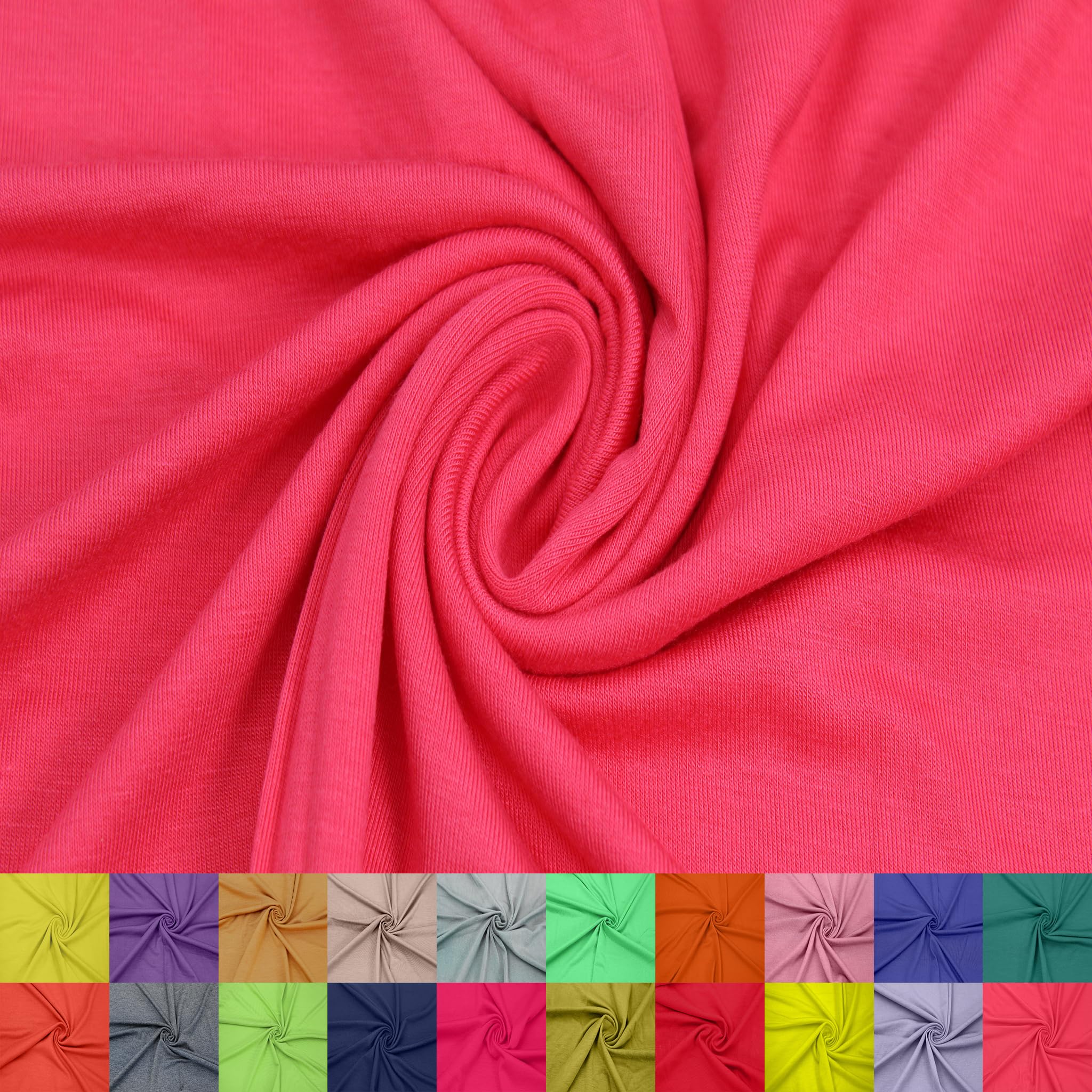 60" Wide Rayon Spandex Jersey Knit Fabric by The Yard - 4-Way Stretch, 200GSM, Medium Weight -Soft & Breathable - Apparel, Accessories, Maternity & Decorations — view 43