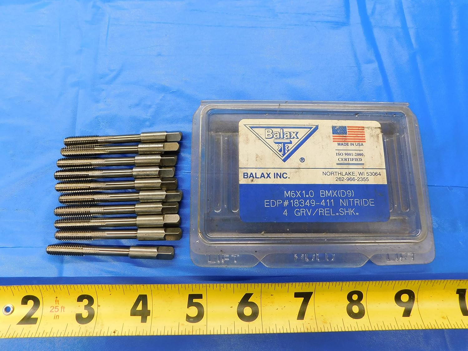 10 PCS New BALAX M6 X 1 BMX(D9) HSS Thread Forming TAP 4 Straight Flute 6 - FAX-MB6990