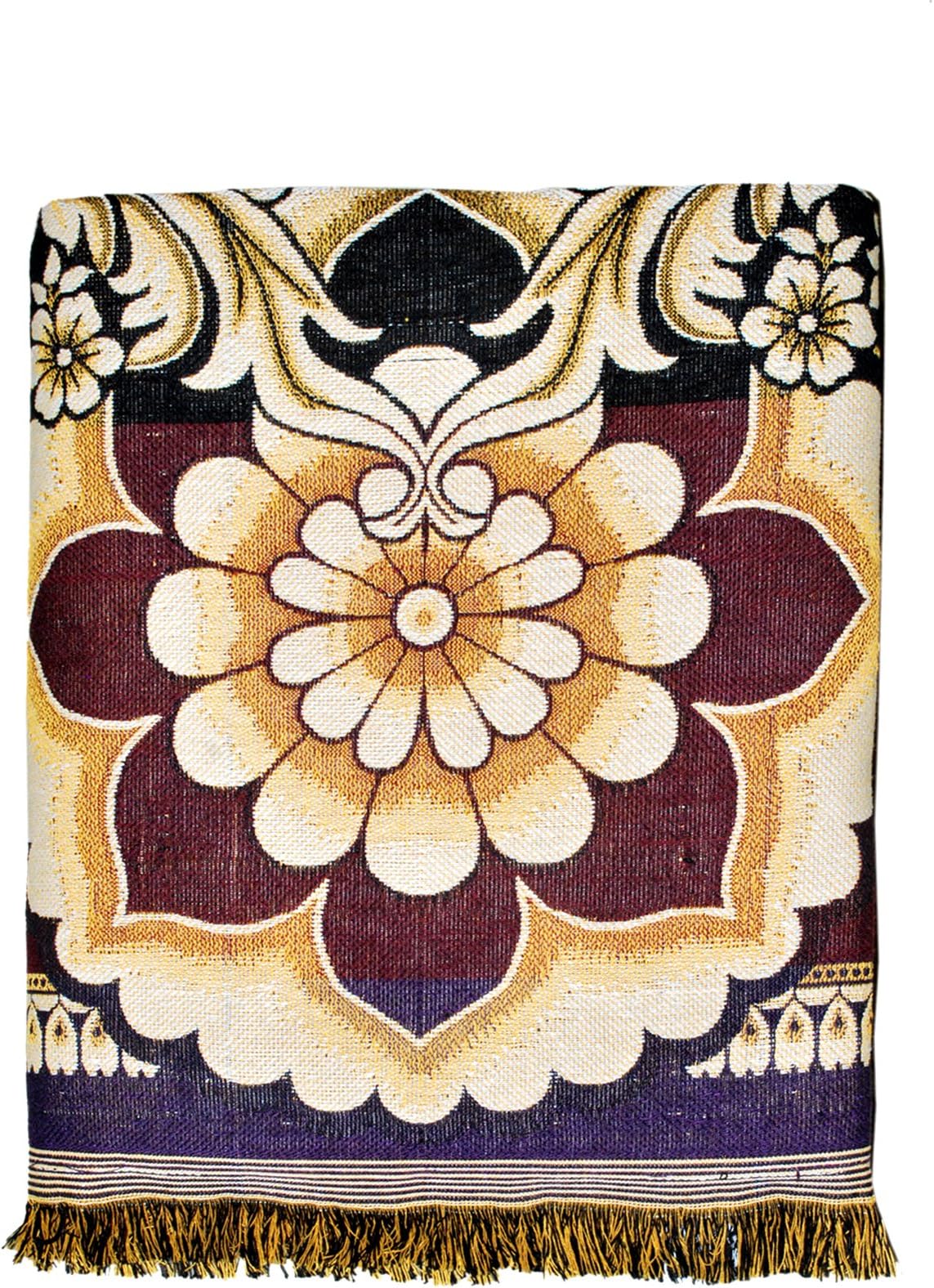 Gangji SOLAPUR CHADDAR / BLANKET / CARPET / GALICHA IN PURE COTTON (Monika) Long Durability, Fast Colors, Both Side Usable - SPECIAL DIWALI DISCOUNT