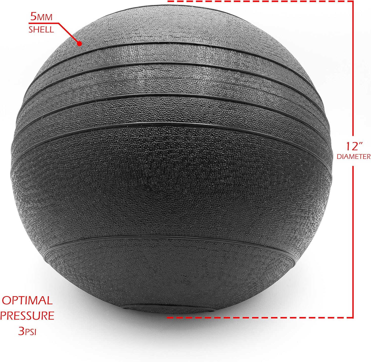 Valor Fitness Slam Ball - Durable Weighted Ball for Crossfit, Strength Training, HIIT, and Cardio Workouts, Non-Bounce Design, Multiple Weights Available