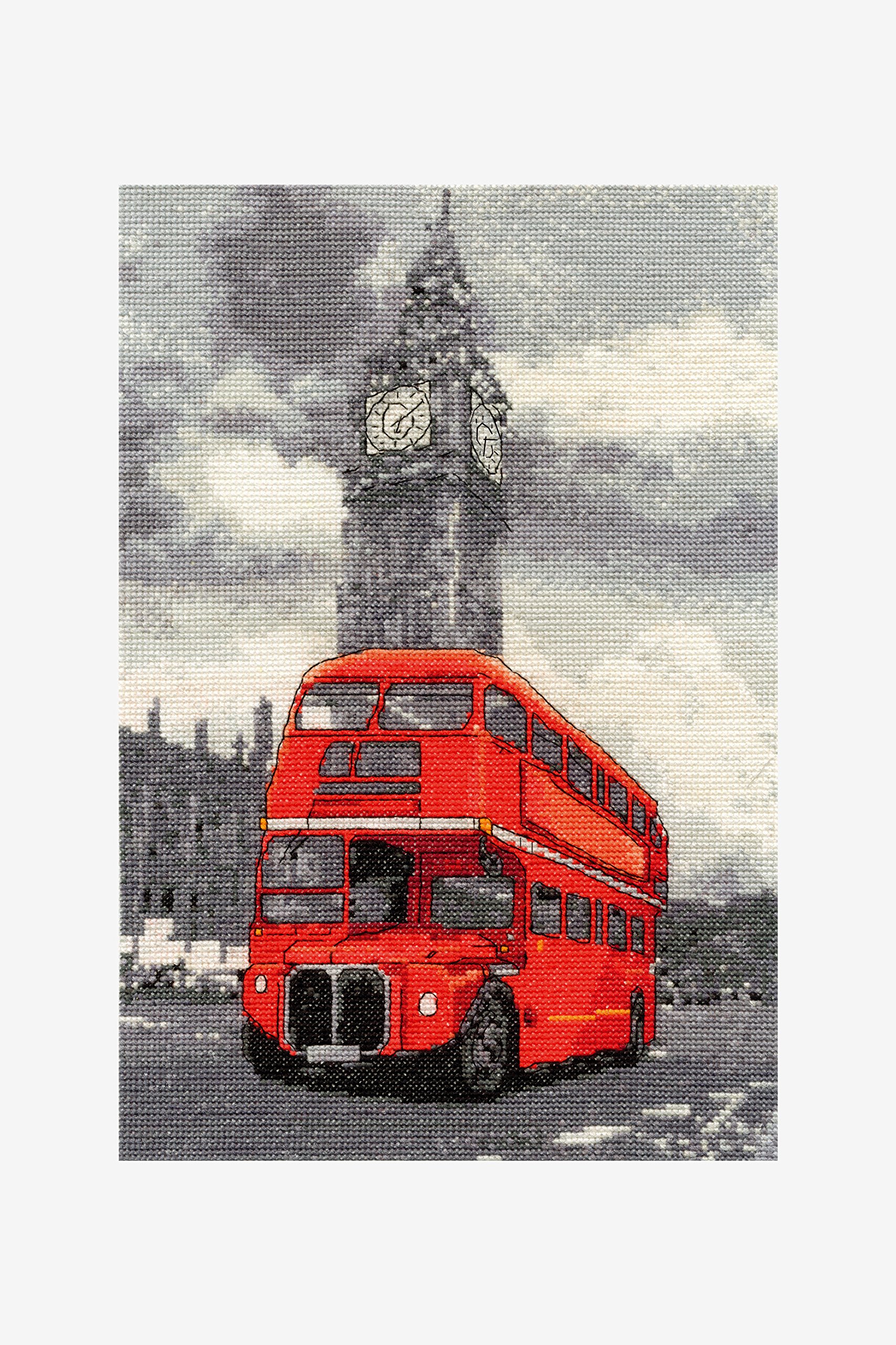 DMC London Bus 14 Count Cross Stitch Kit, Multi-Colour