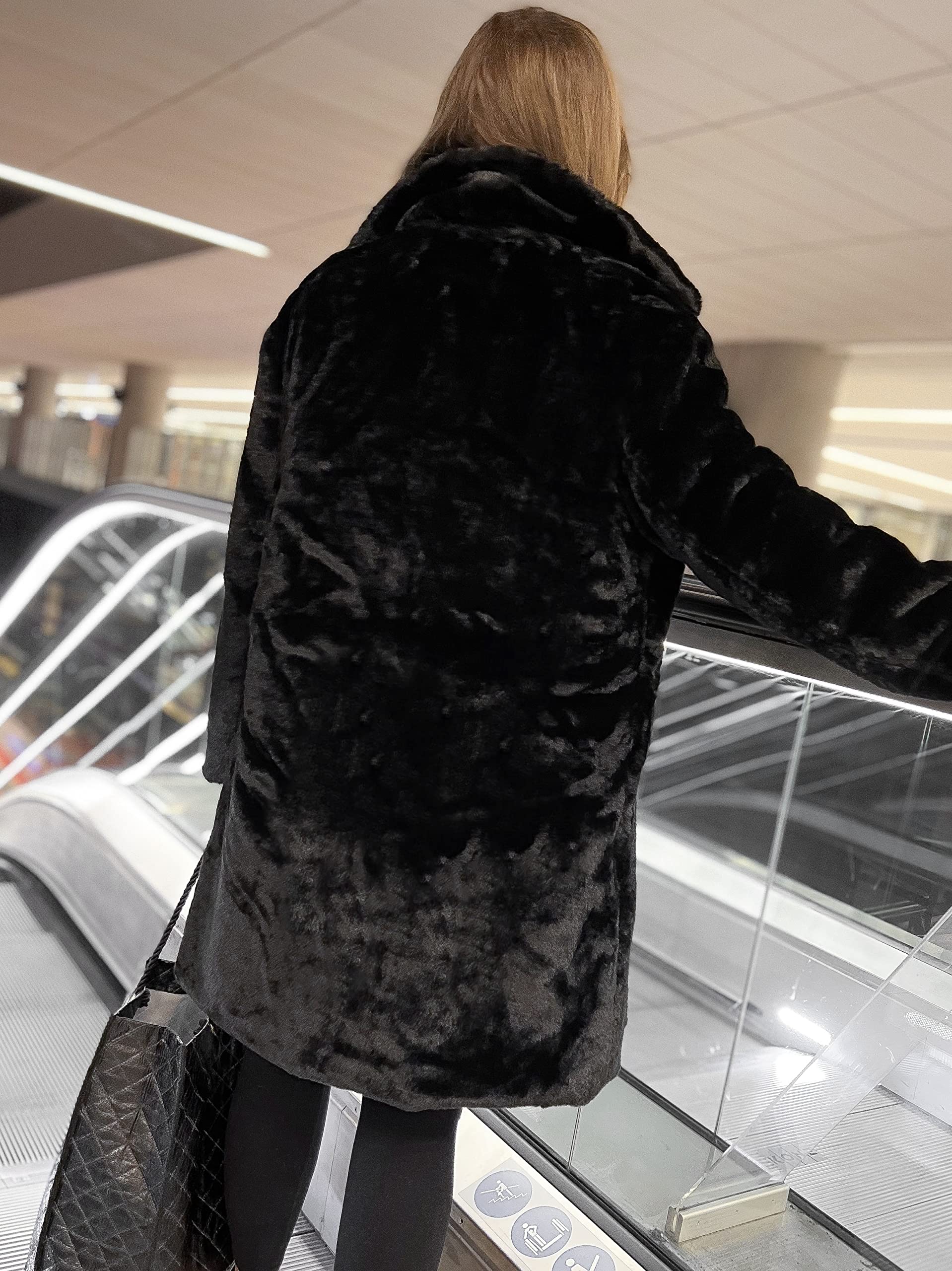Damenmantel Teddy Jacke Warme Winterjacke Plüschjacke Langarm Wintermantel Coat Teddy Mantel, zwei Knöpfen Taschen Einheitsgröße 3 Farben