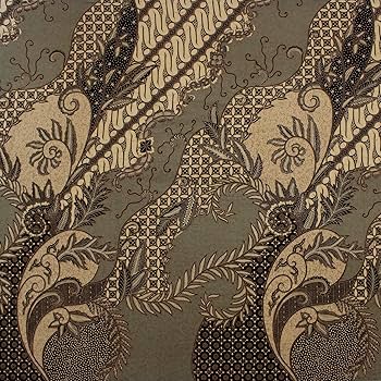 インドネシア　バティック Amazon | バティック 生地 布 インドネシア ジャワ更紗 植物と