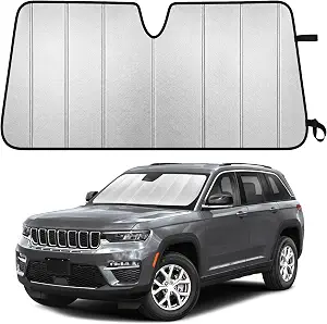 EcoNour Accordion Foldable Windshield Sun Shade for Jeep Cherokee (2011–2026)