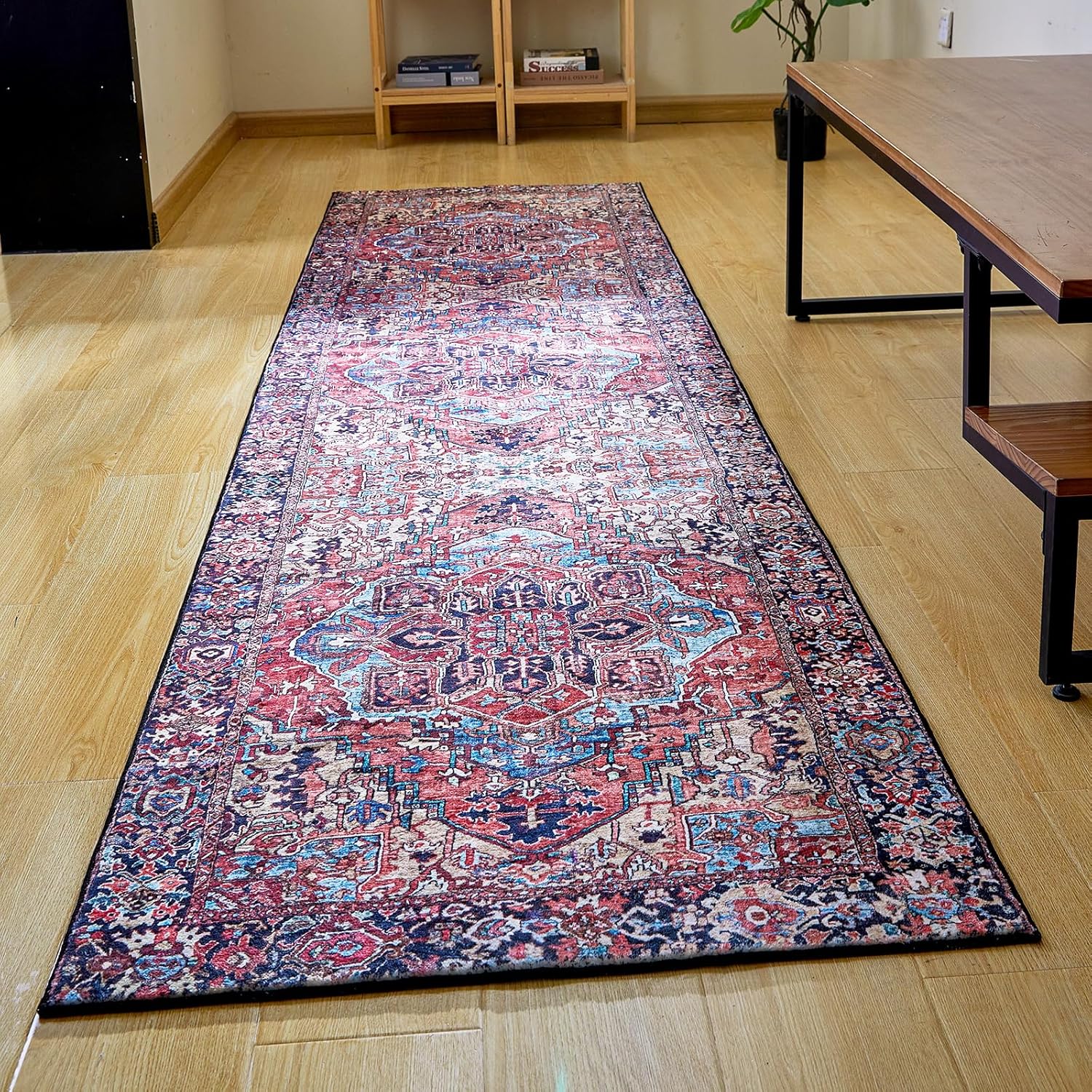 Hecceon Boho Hallway Runner Rug 2'6''x10' Persian Non