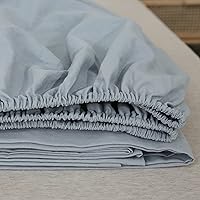 Vista 81 de Simple&Opulence Linen Fitted Sheet (1 Piece) - 14 Inch Deep Pocket Mattress Cover Natural Flax Cotton Blended Soft Breathable Bedding - Linen, Full