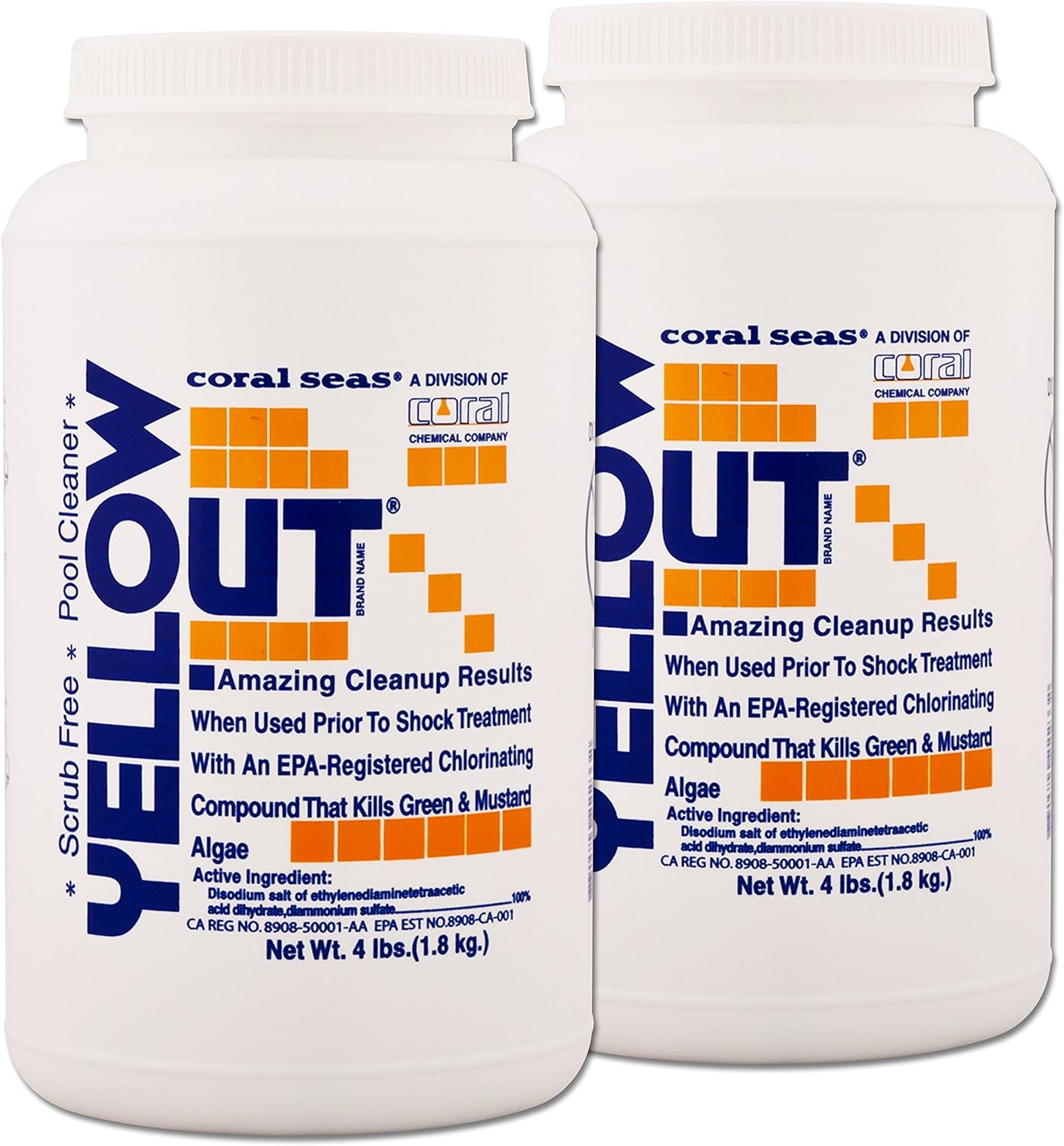 Yellow Out Swimming Pool Chlorine Shock Enhancing Treatment - 2 x 4 Pounds