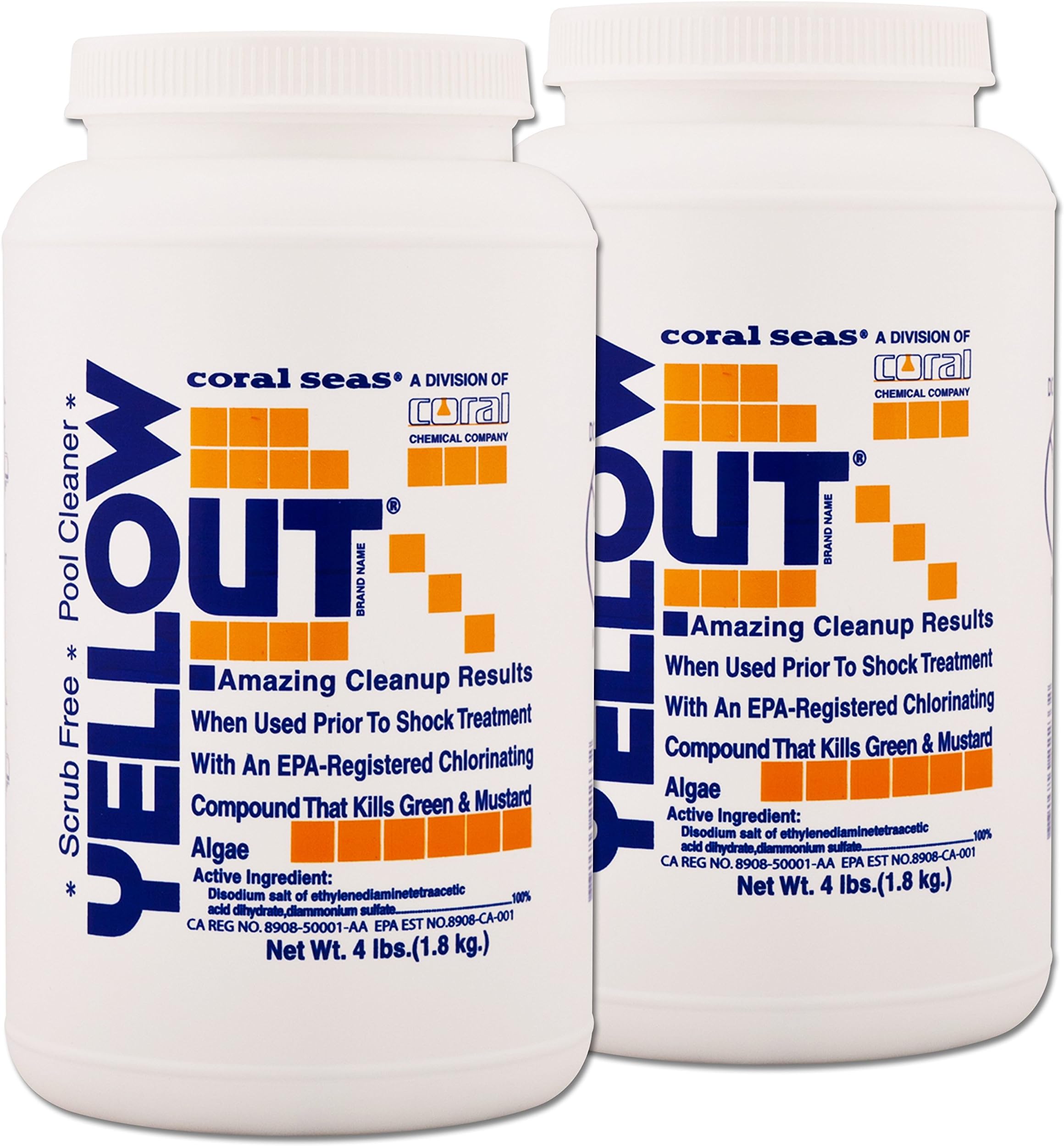 Yellow Out Swimming Pool Chlorine Shock Enhancing Treatment - 2 x 4 Pounds