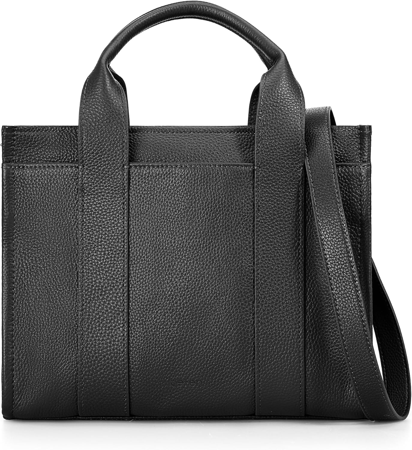 befen Genuine Leather Small Tote Bag for Women, Women's Triple Pocket Designer Satchel Crossbody Handbag with RFID Card Slots - Image 8