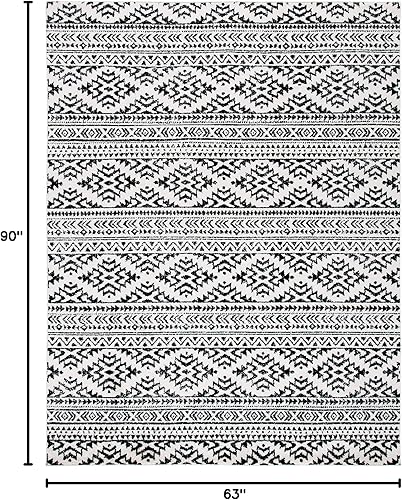 Miniatura 2 de SAFAVIEH - Tapete de estilo marroquí bohemio con diseño tribal de la colección Tulum para colocar en sala de estar, dormitorio, comedor o la oficina